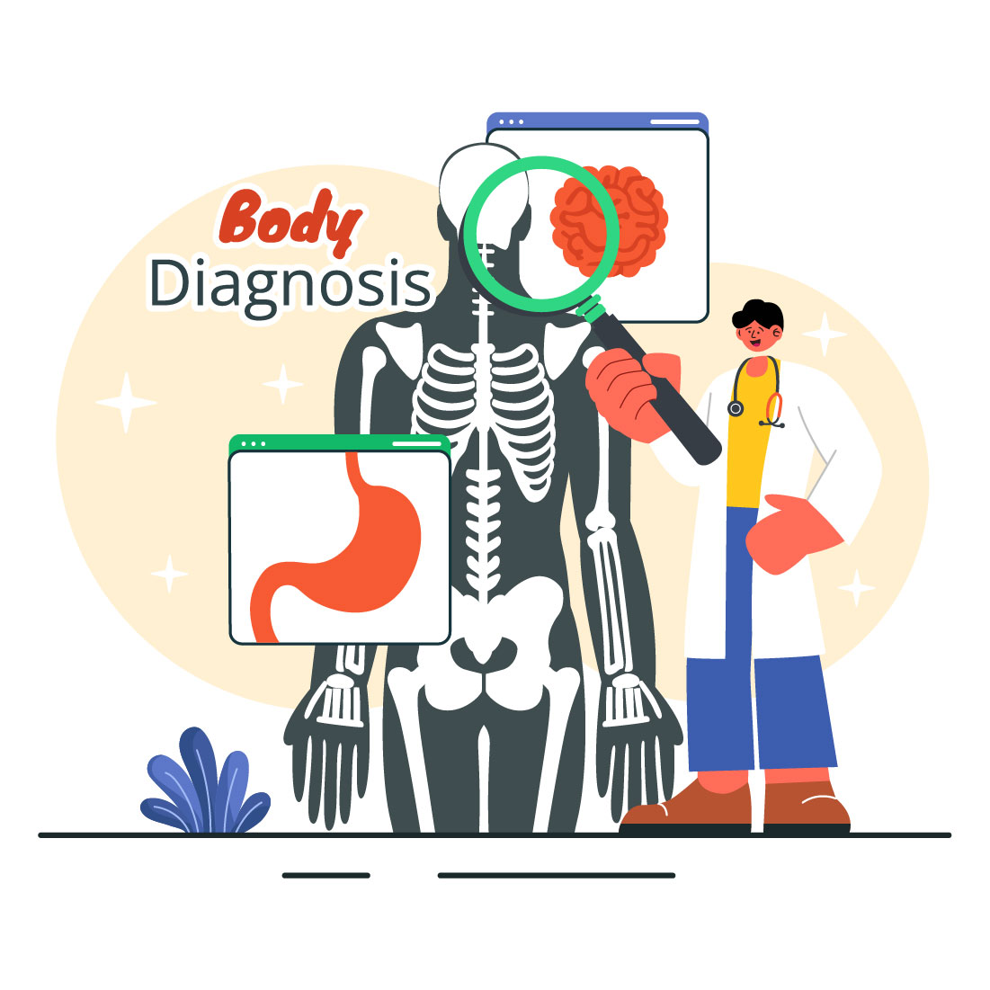 9 Body Diagnosis Illustration preview image.