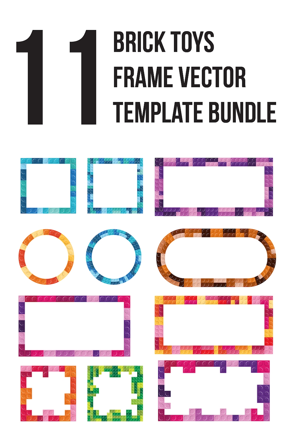 block toys frame vector template bundle set pinterest preview image.