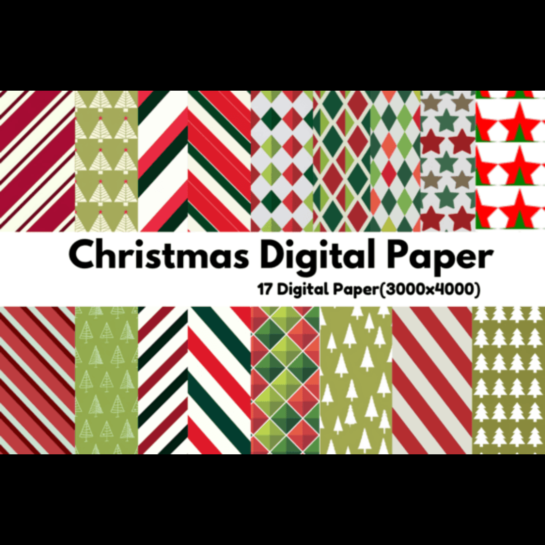 Christmas Digital Paper preview image.