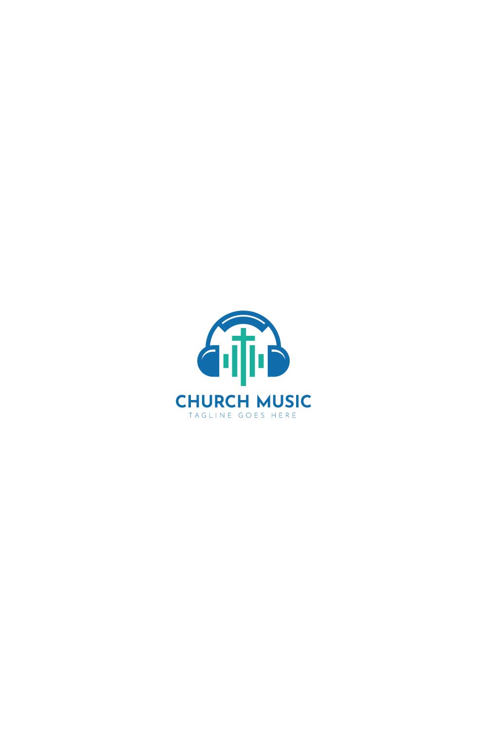 Professional Christian Music Logo design pinterest preview image.