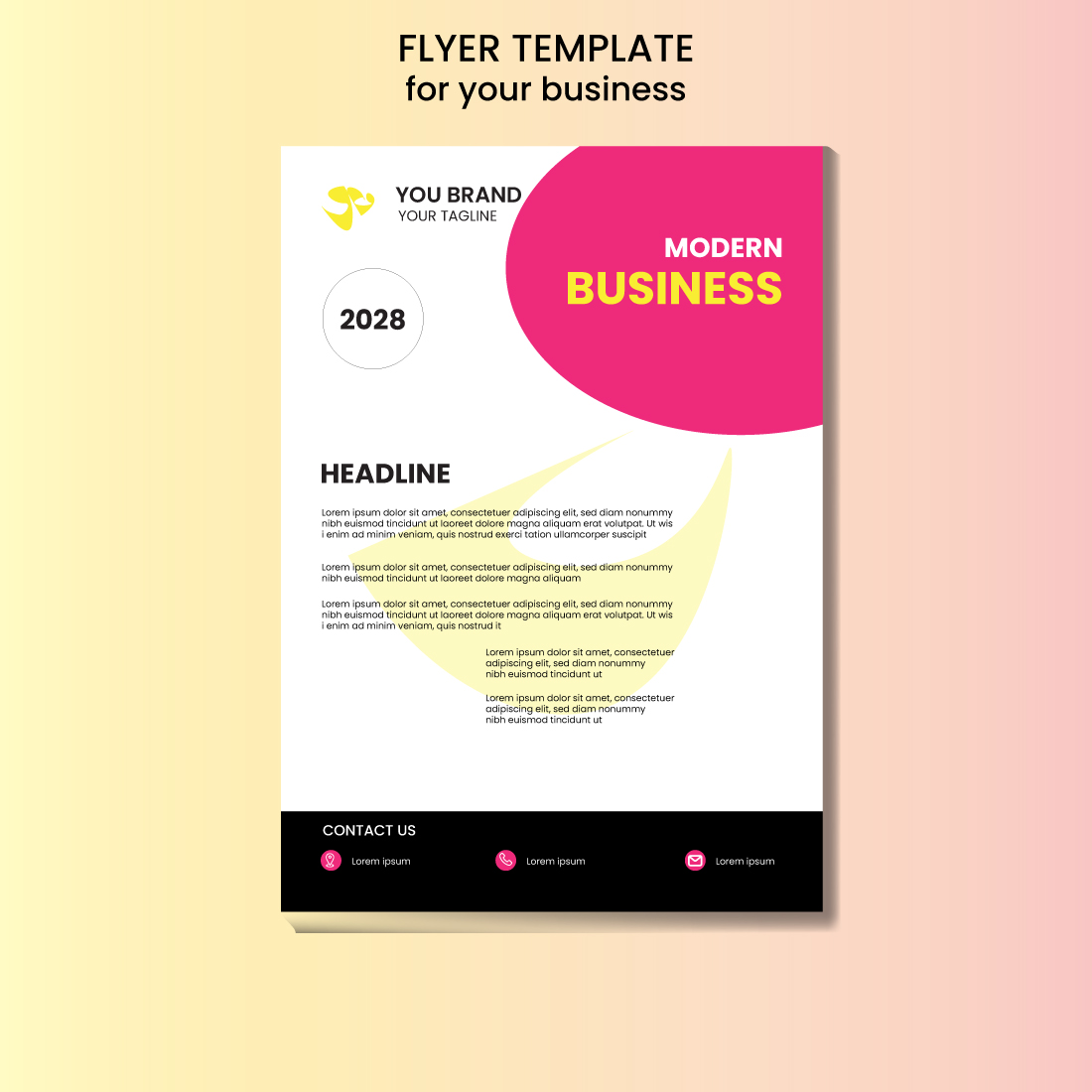 Business flyer design template preview image.