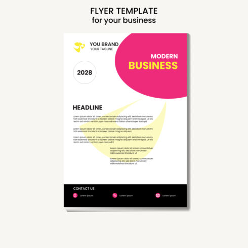 Business flyer design template cover image.