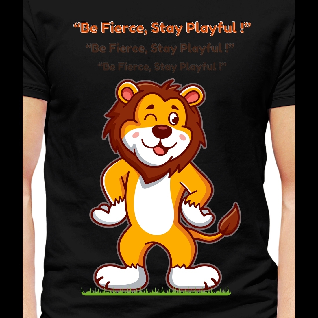 "Playful Lion Graphic T-Shirt – Bold and Fun Design for All Ages" preview image.