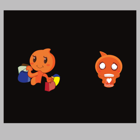 Two cute orange cartoon characters cover image.