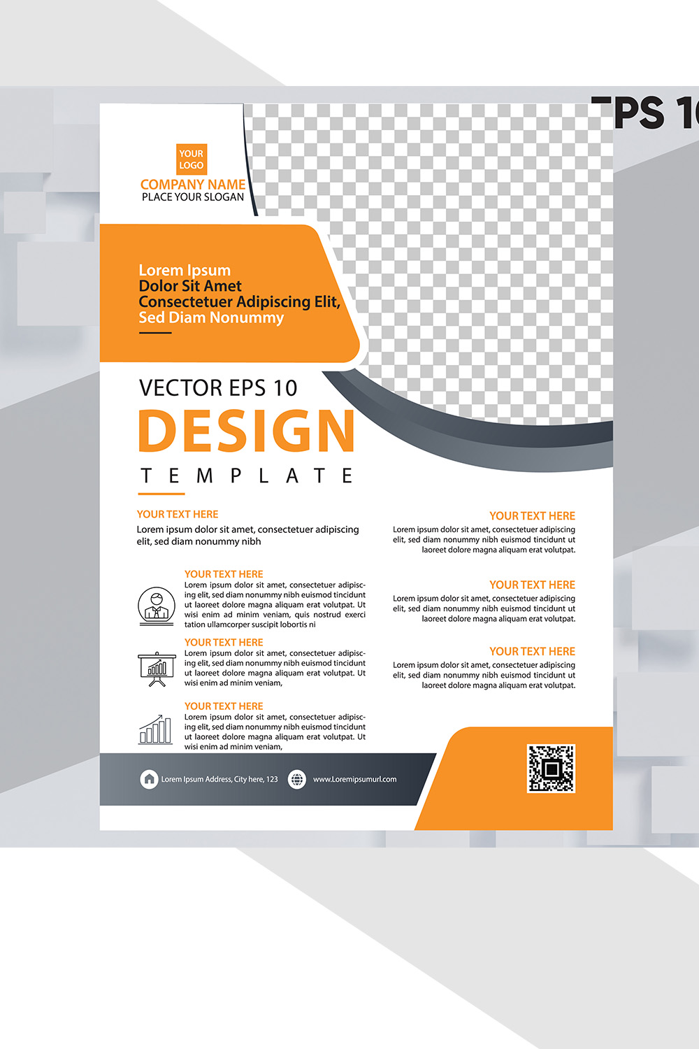 Modern Flyer Design pinterest preview image.