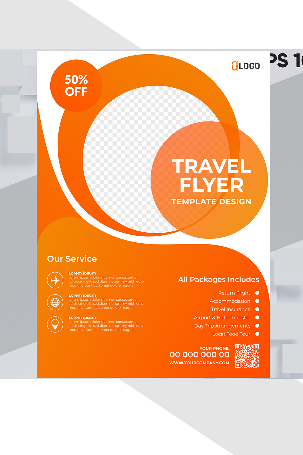 Modern Flyer Design pinterest preview image.