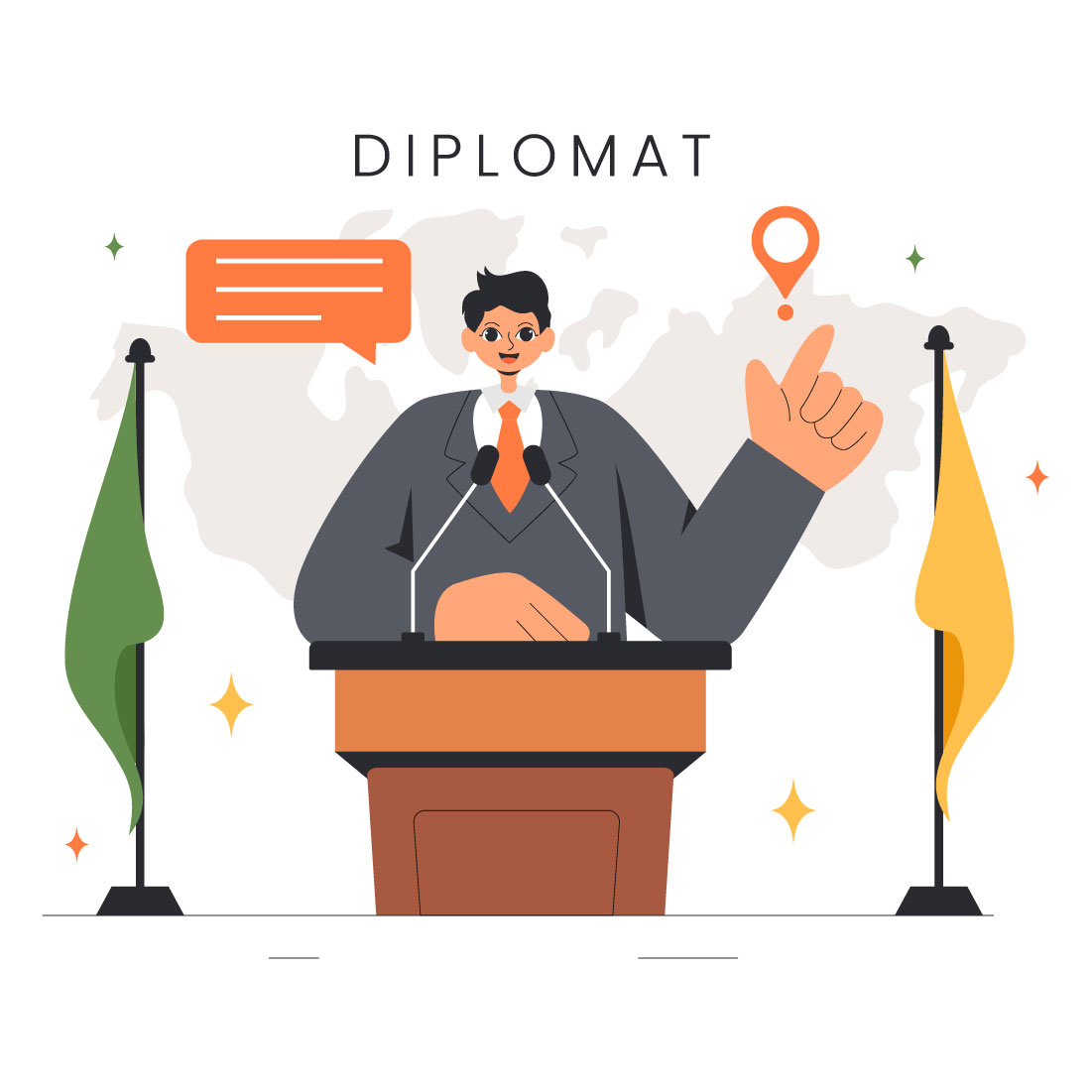 9 International Diplomat Illustration cover image.