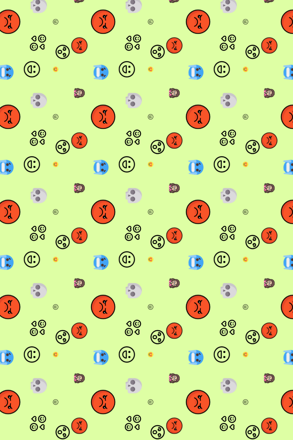 Emojis Pattern Design - Fun and Vibrant Graphics for Your Creative Projects pinterest preview image.