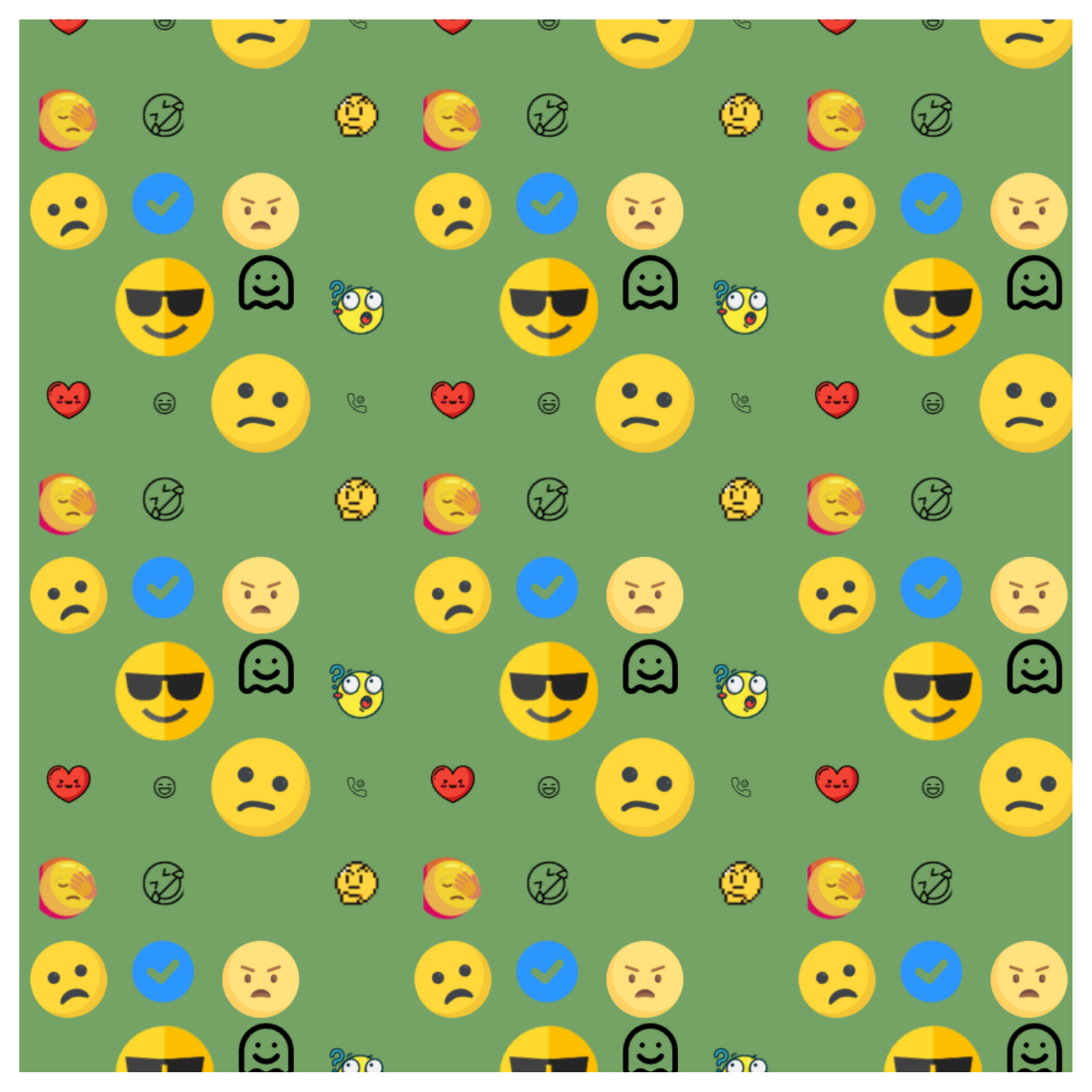 Emojis Pattern Design - Fun and Vibrant Graphics for Your Creative Projects preview image.