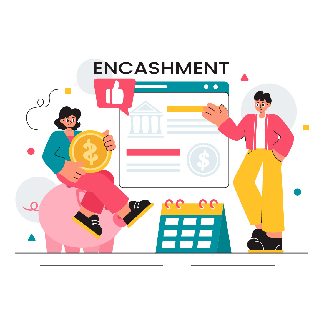 10 Banking Encashment Illustration cover image.