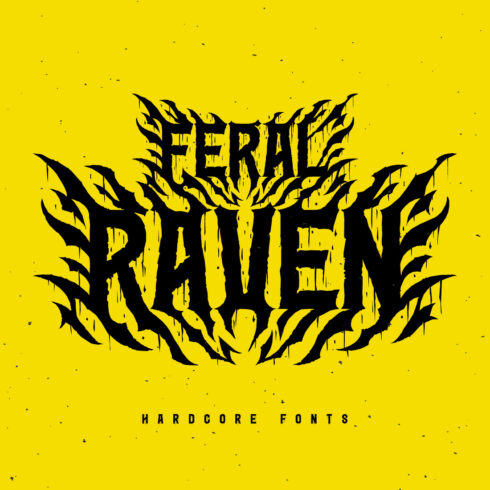 Feral Raven - Hardcore Font cover image.