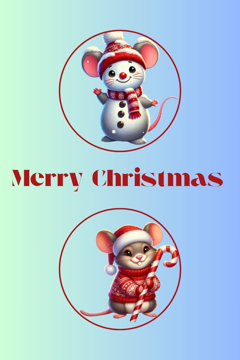 Merry Mice Christmas Set pinterest preview image.