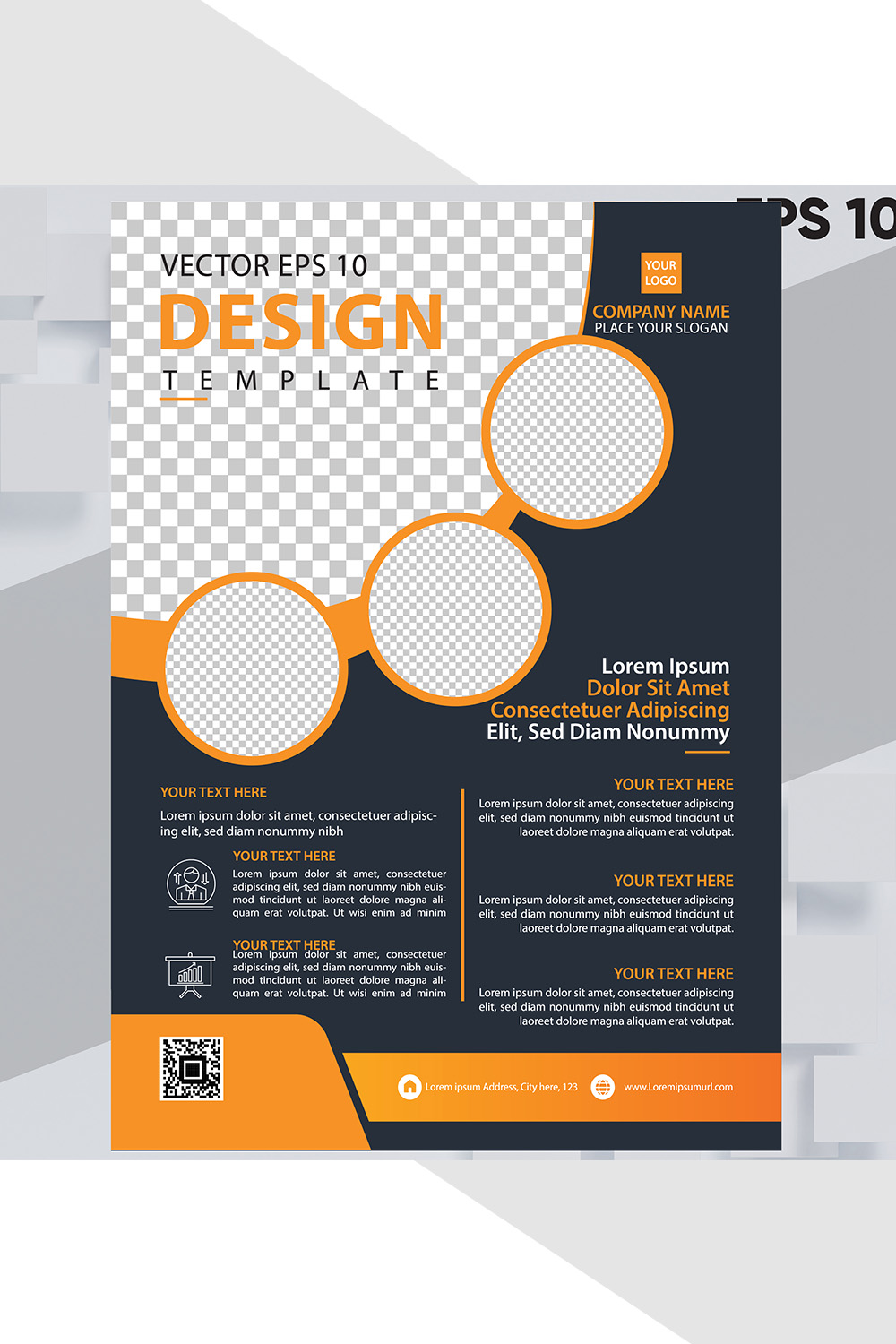 Modern Flyer Design pinterest preview image.