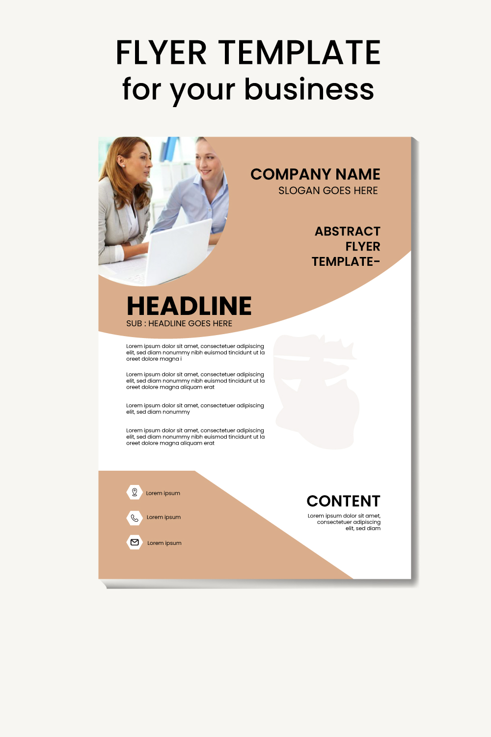 Creative Marketing Business Company A4 Flyer Design pinterest preview image.