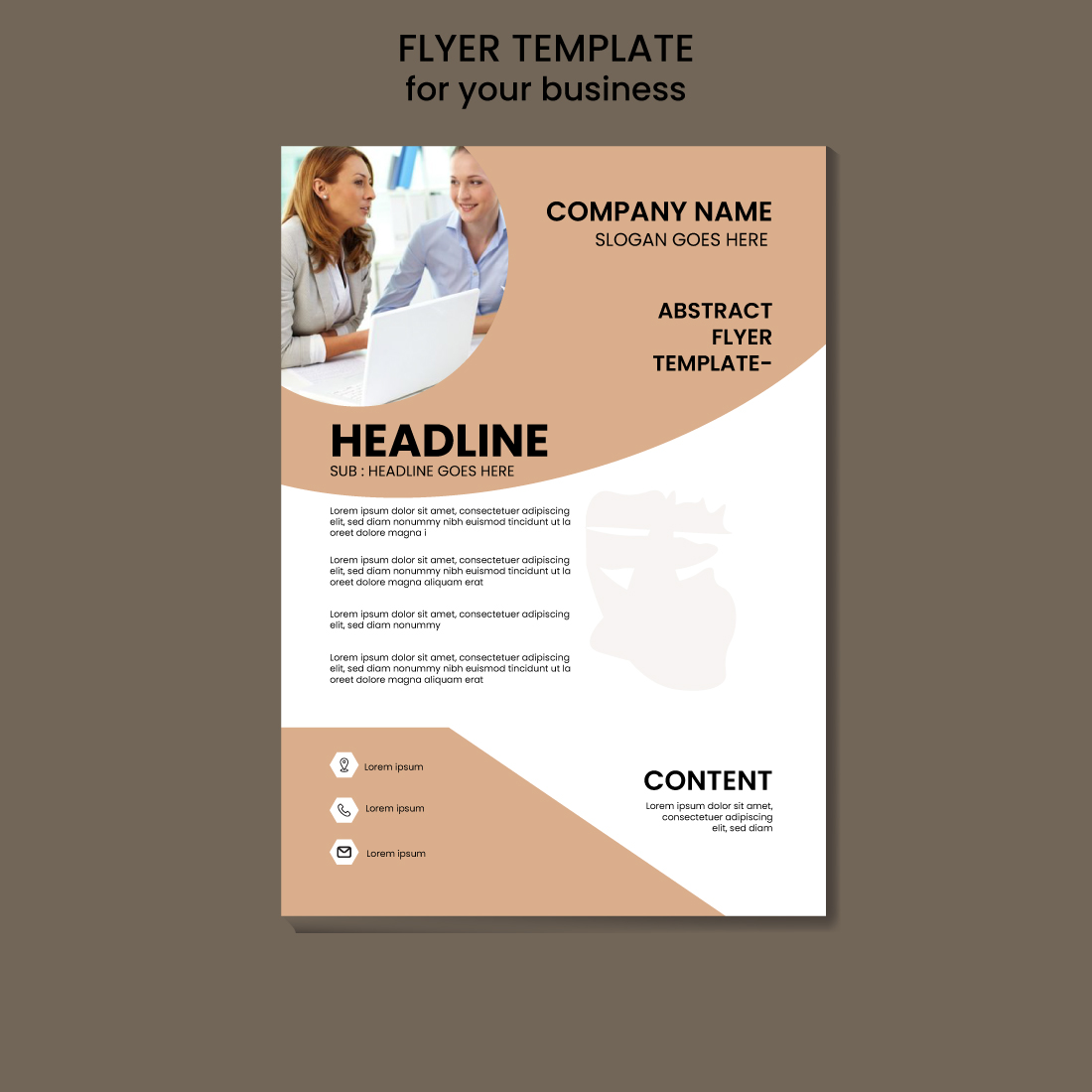 Creative Marketing Business Company A4 Flyer Design preview image.