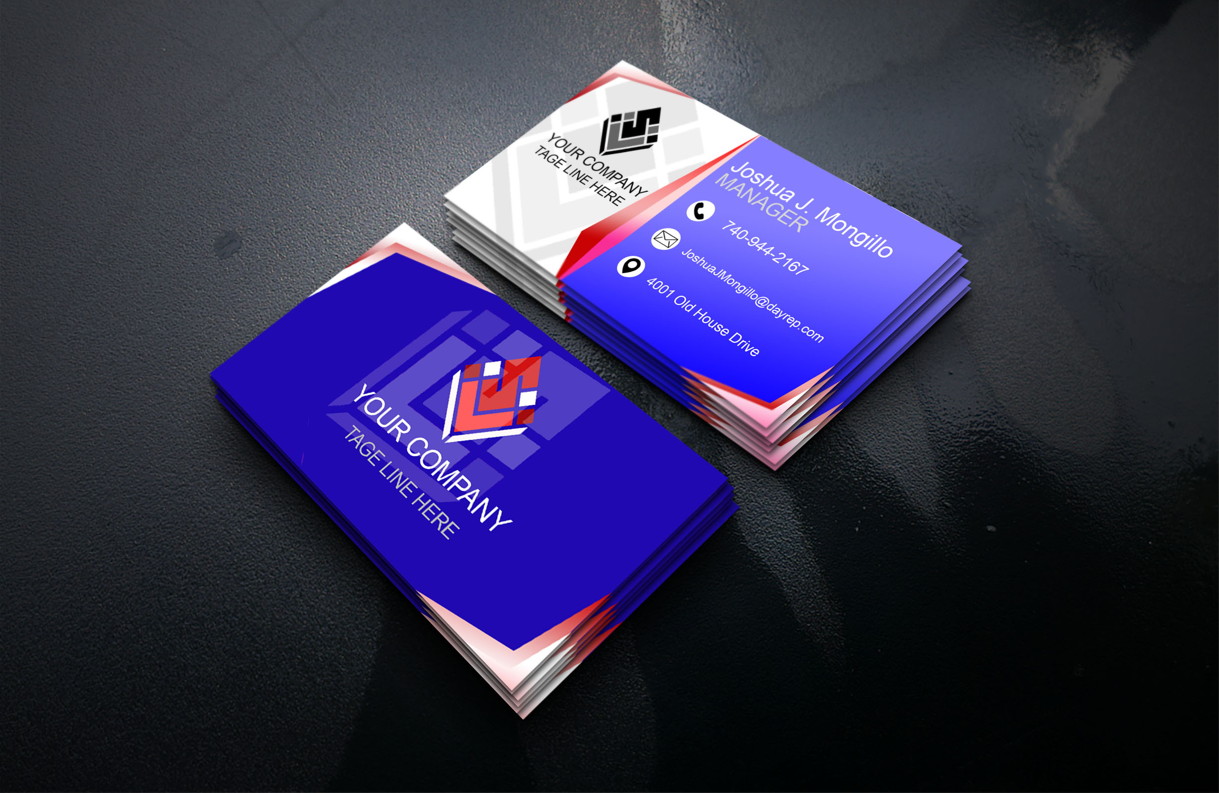 free download rounded business card mockup 750