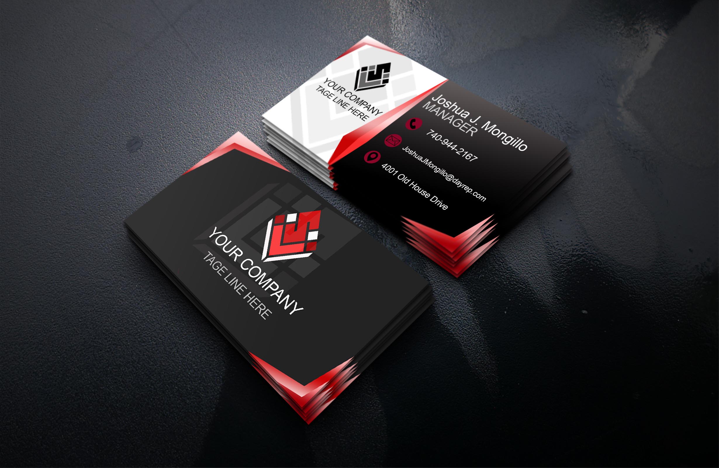 free download rounded business card mockup psd 489