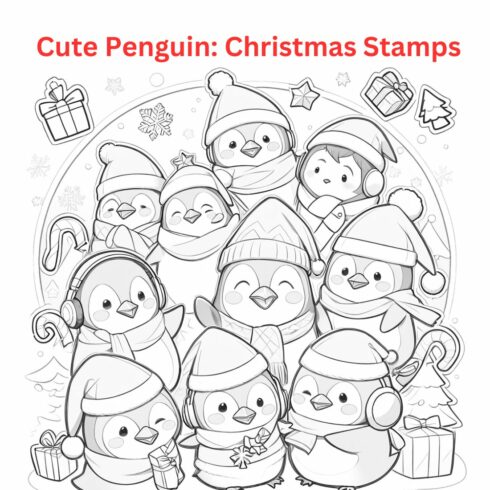 Adorable Penguin Holiday Stamp cover image.