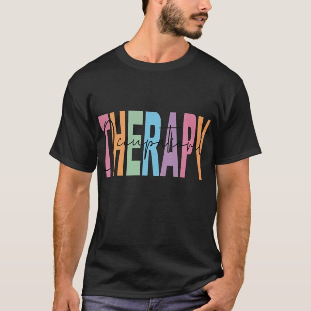 Occupational Lettering Colorful Occupational Therapy Lettering Design for T-Shirts and ...