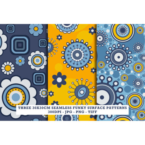 Three 30x30cm Seamless Funky Patterns cover image.