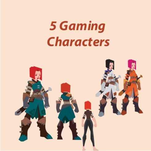 Stylized gaming characters cover image.