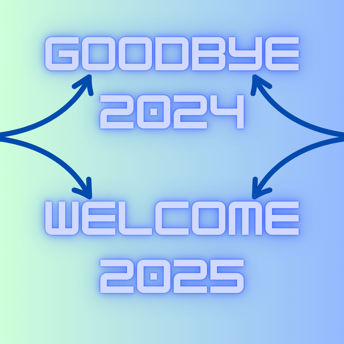 Goodbye 2024, Welcome 2025" Festive New Year T-Shirt Design cover image.