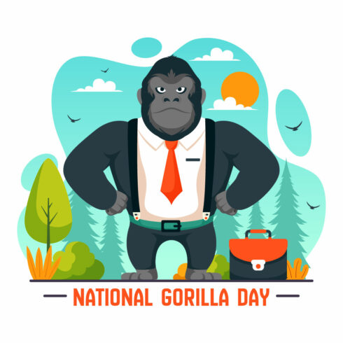 9 National Gorilla Suit Day Illustration cover image.