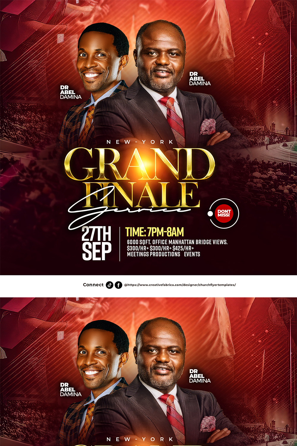 Grand finale church flyer template pinterest preview image.