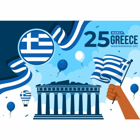 12 Greece Independence Day Illustration cover image.