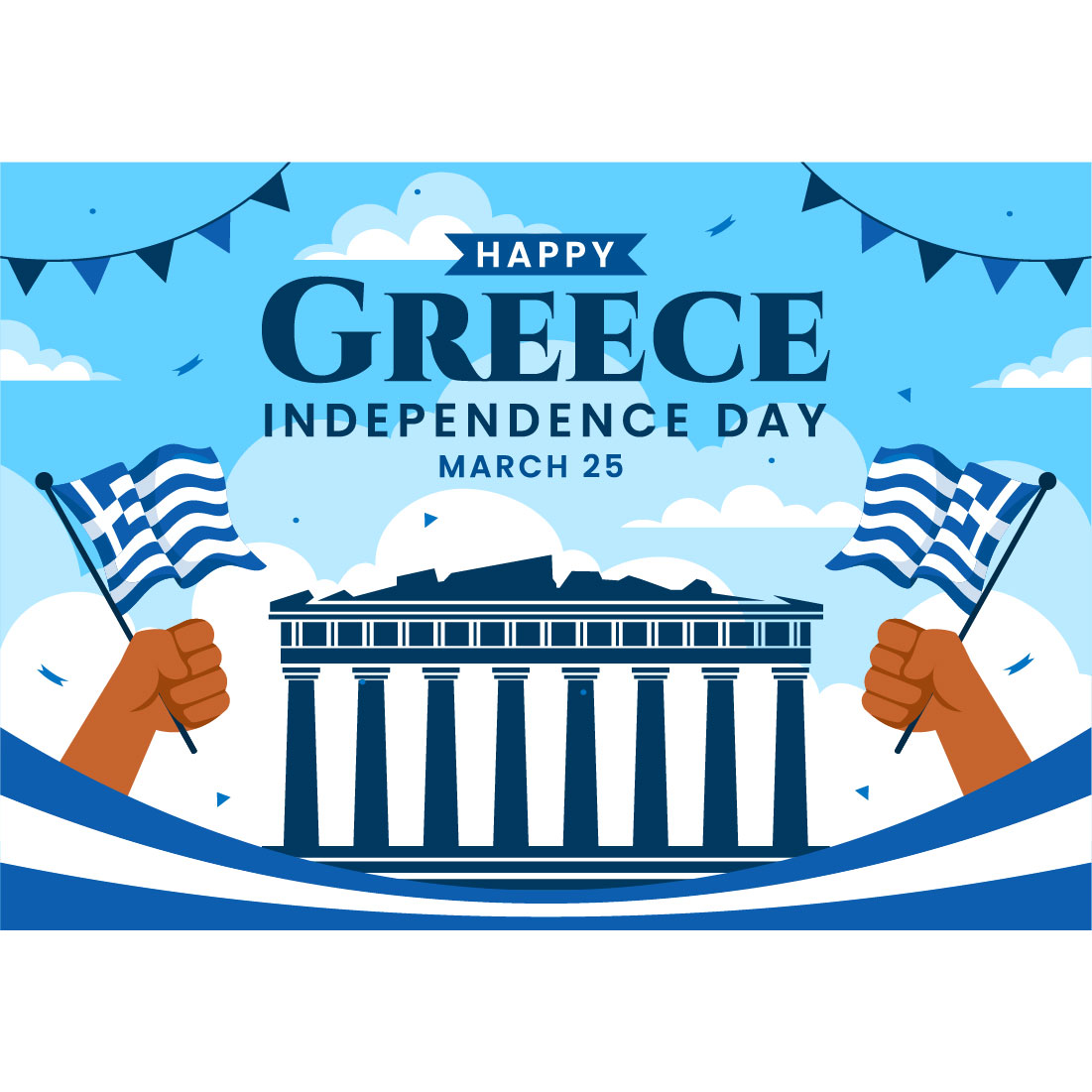 12 Greece Independence Day Illustration preview image.