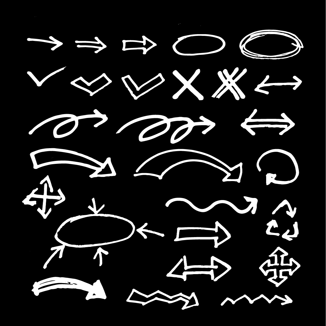 hand drawn arrow vector bundle set preview image.