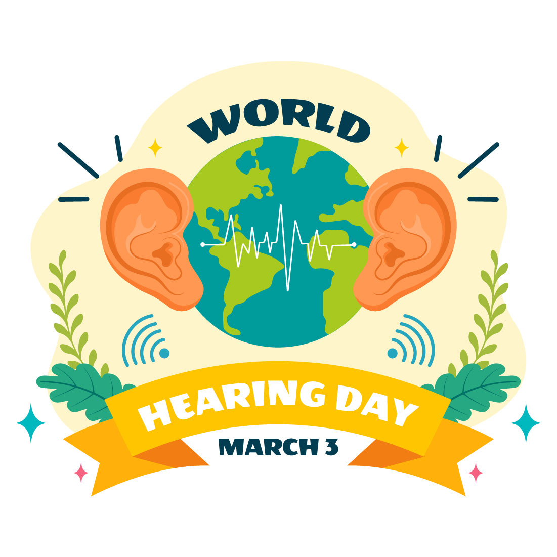 13 World Hearing Day Illustration preview image.