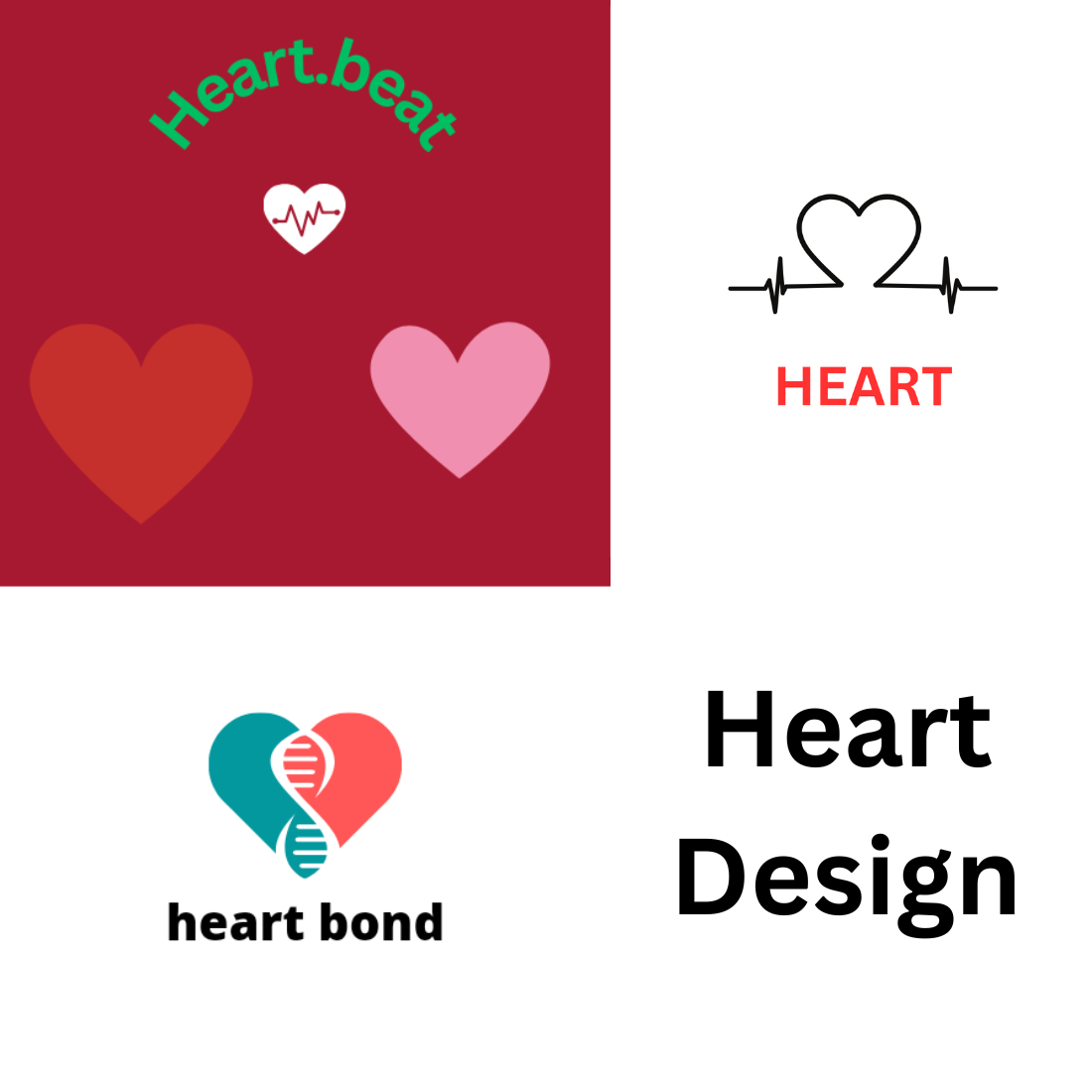 Heart-beat designs pinterest preview image.