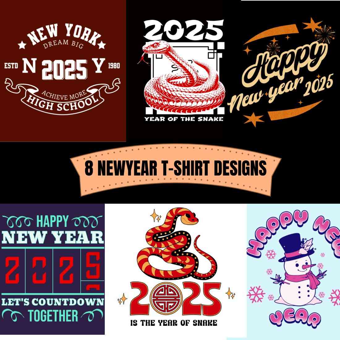 new year t shirts cover image.