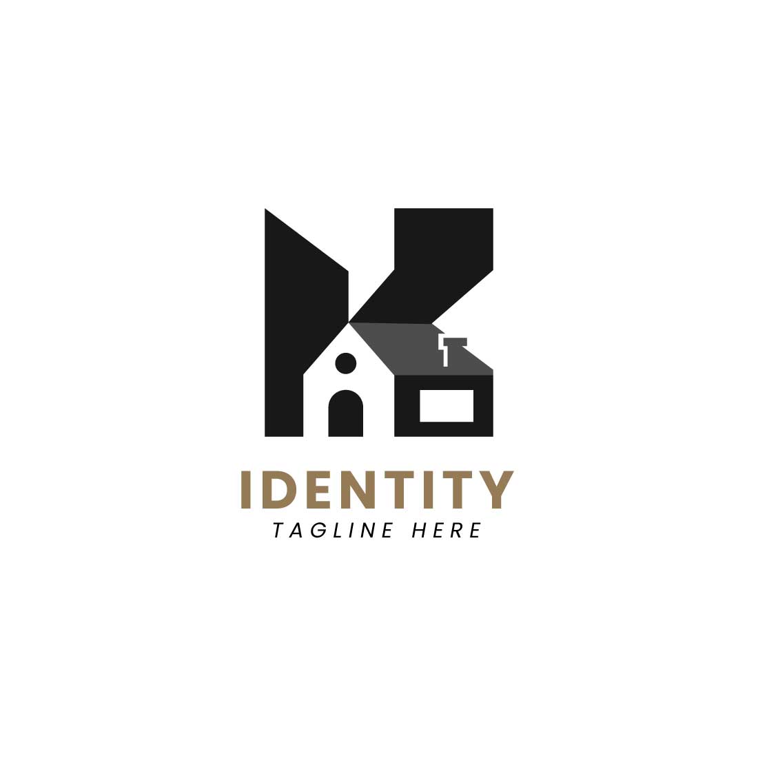 Creative Letter K House Logo Design preview image.