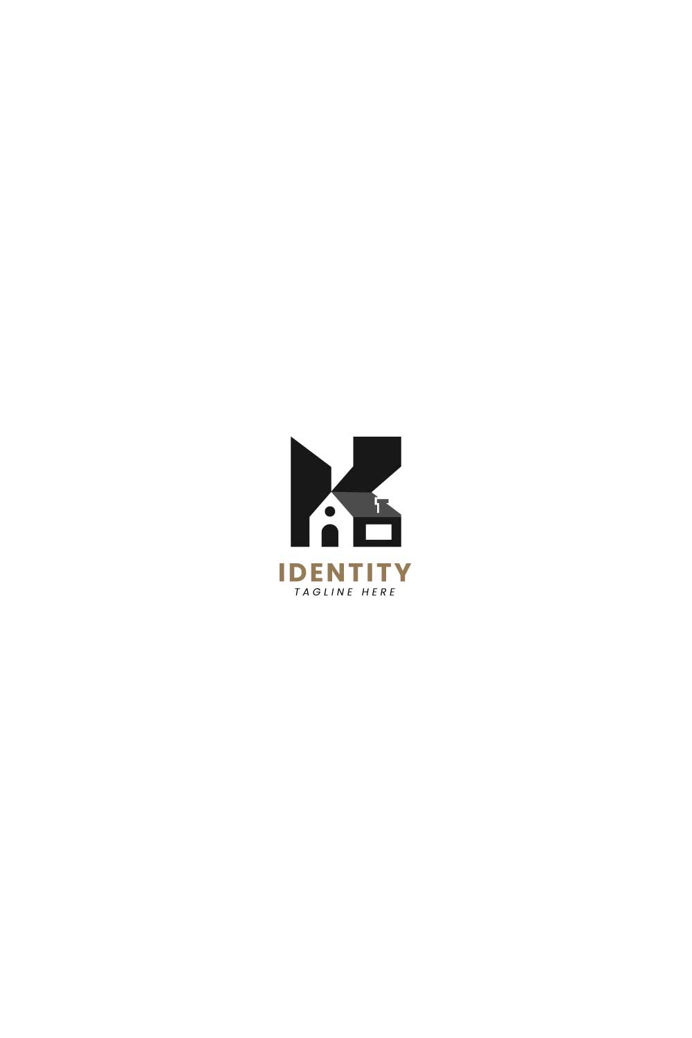 Creative Letter K House Logo Design pinterest preview image.