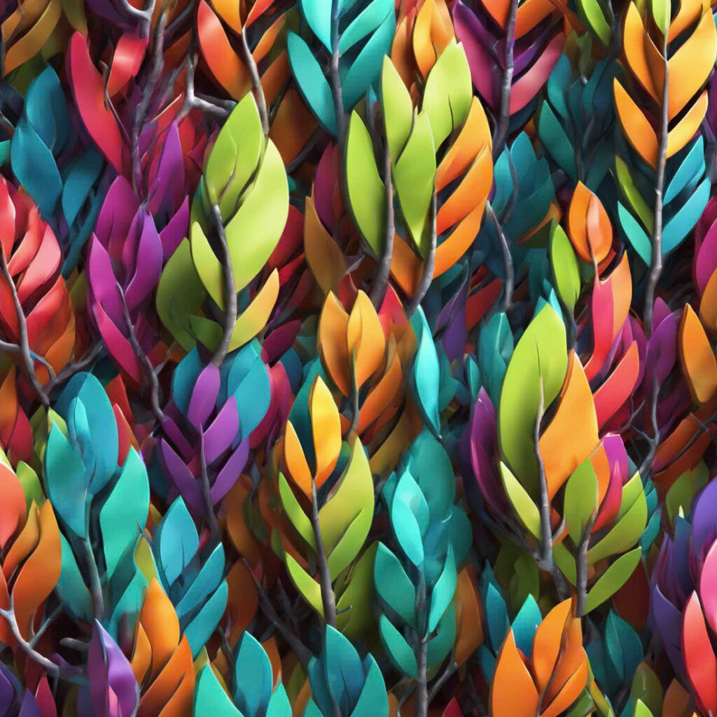 Majestic Tree of Elegance with Vibrant Multicolored Leaves and ...