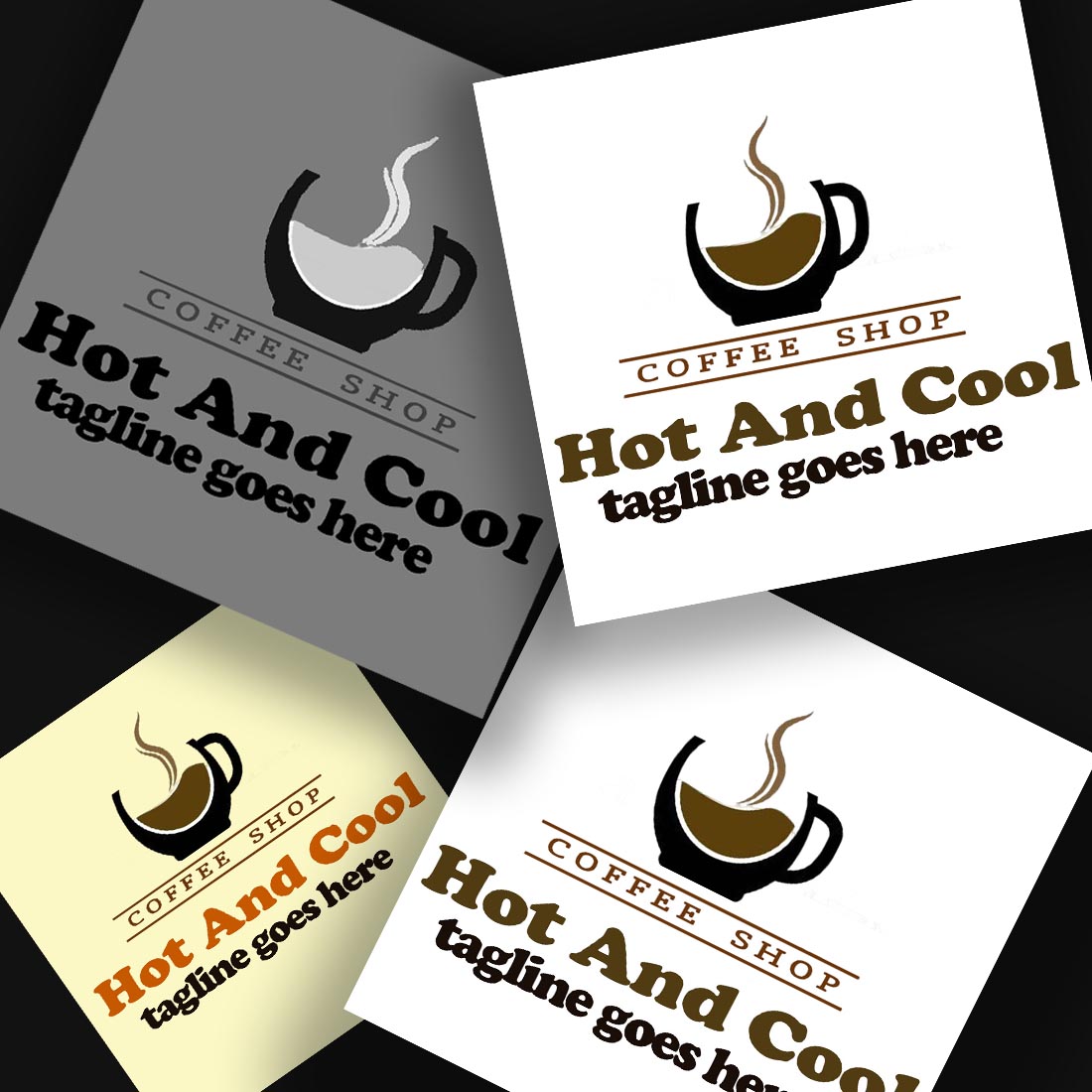 MODREN coffee logo DECENT logo hot and cool coffee preview image.