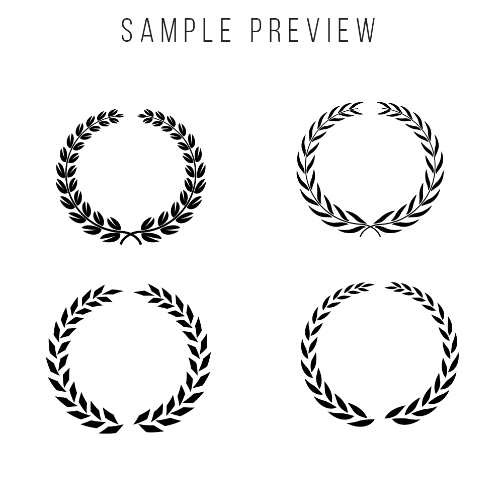 laurel wreath vector template ex1 22