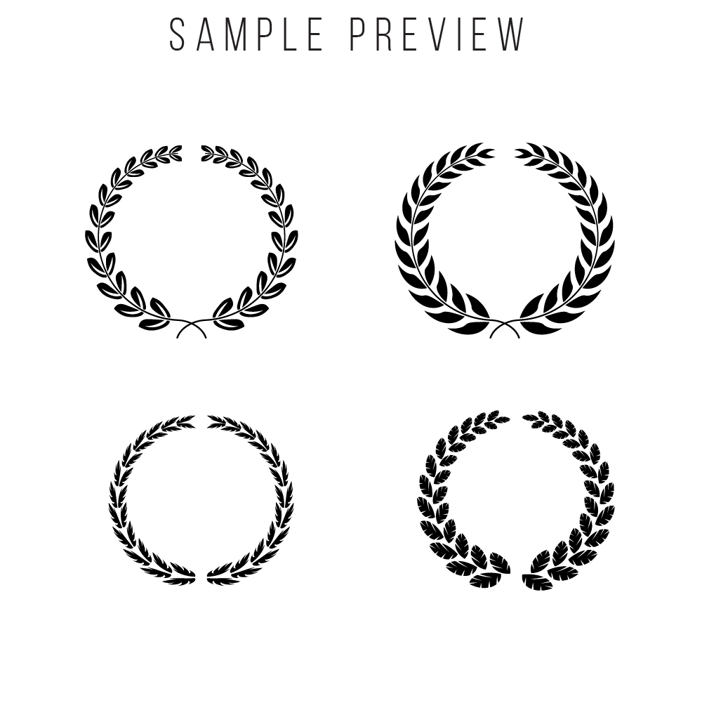 laurel wreath vector template ex3 186