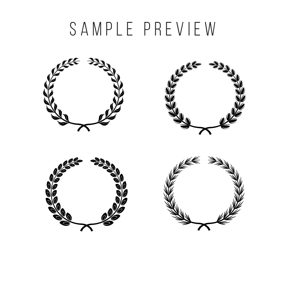 laurel wreath vector template ex5 229