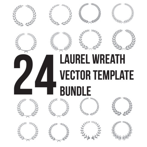 Laurel Wreath Vector template bundle cover image.