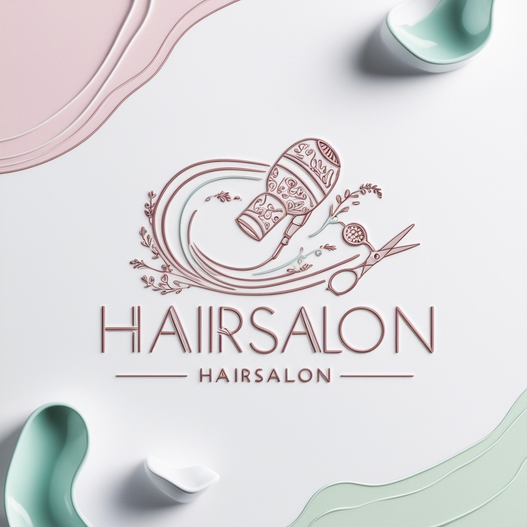 leonardo phoenix create a whimsical hairsalon logo featuring a 3 692