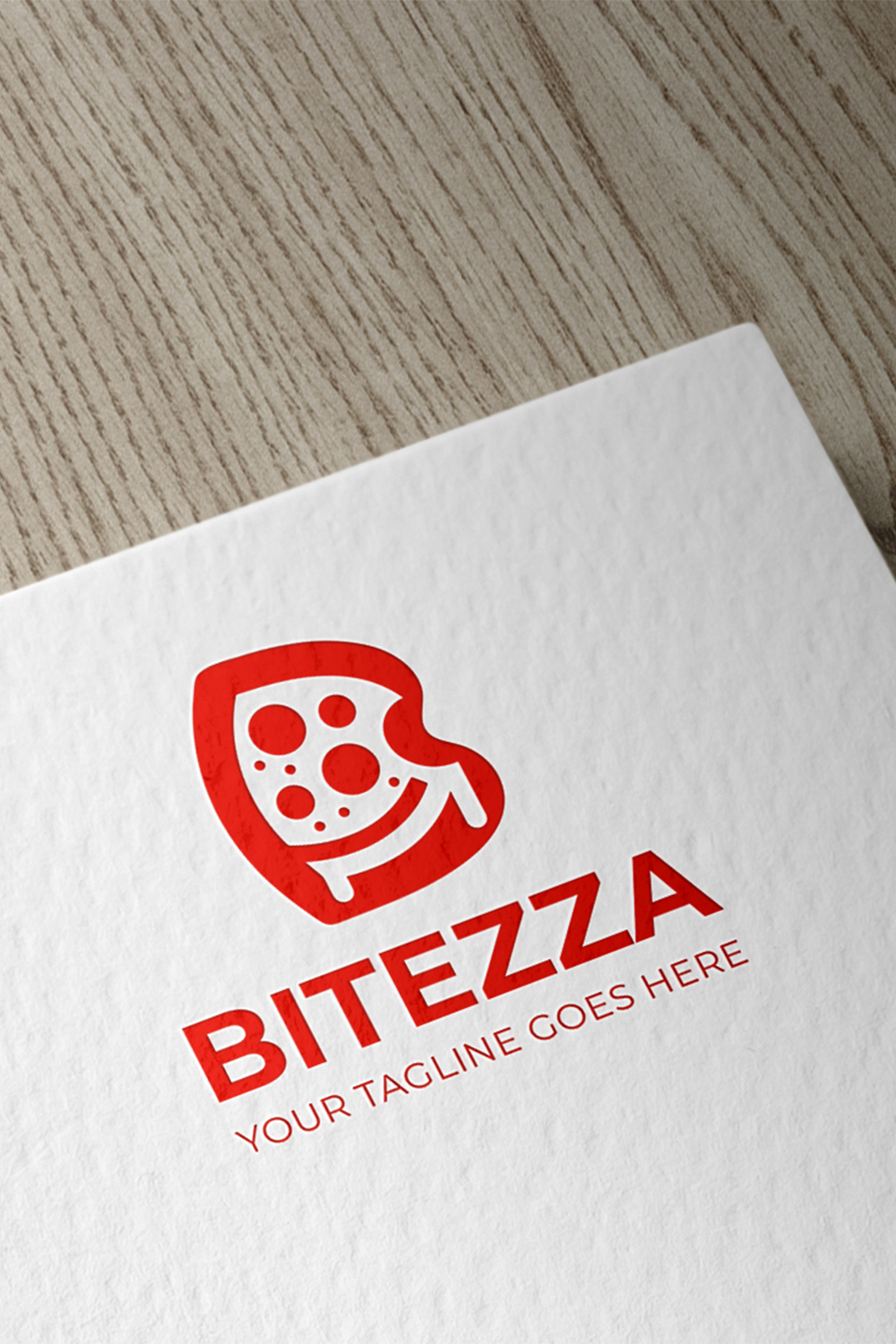 Letter B, Pizza Logo Template pinterest preview image.