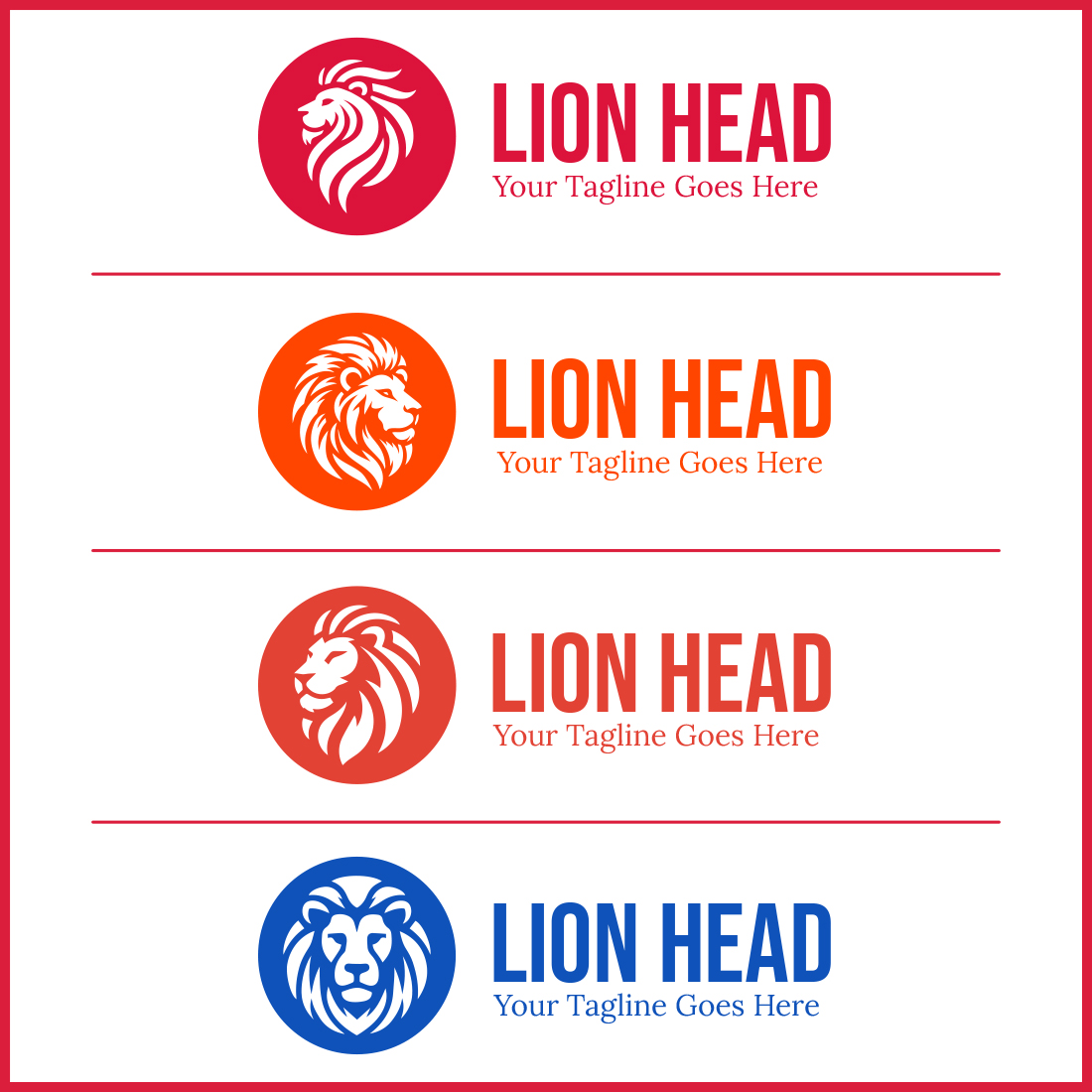 lion head logo design 2 977