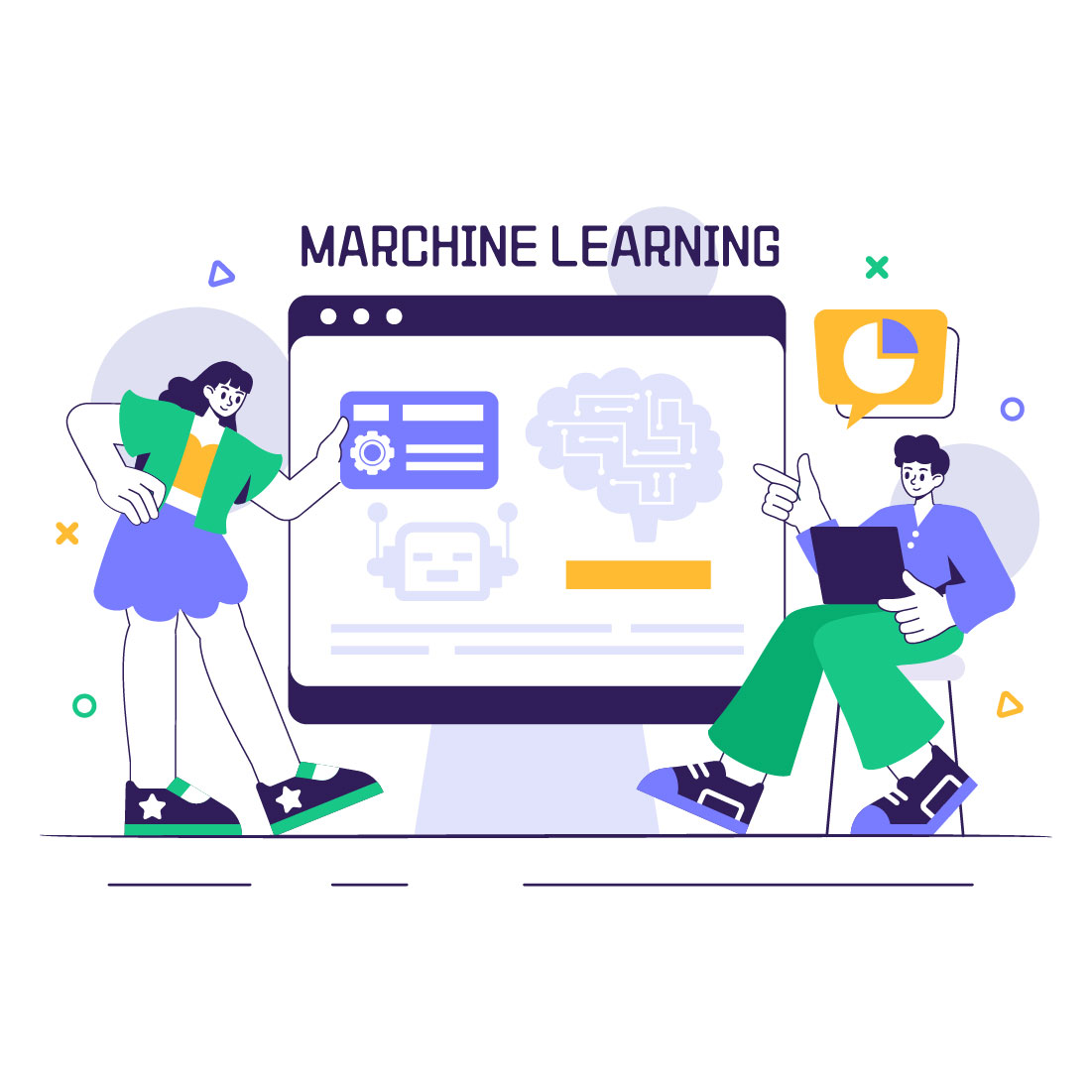 10 Machine Learning Illustration preview image.