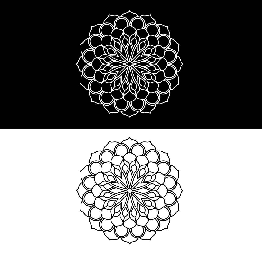 Flat Vector Mandala Design Intricate Mandala with Symmetrical Floral Patterns cover image.