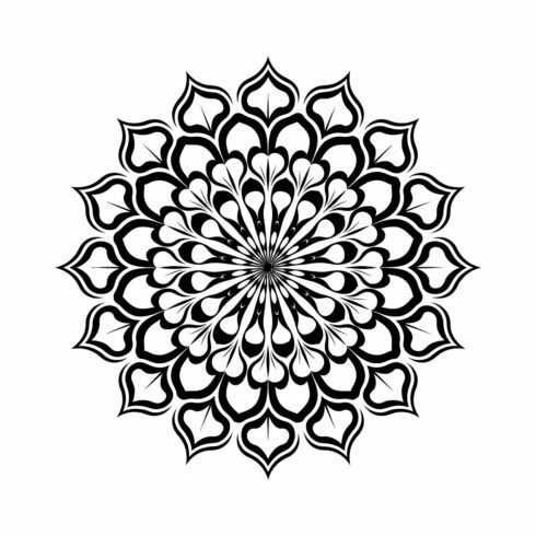 Flat Vector Symmetrical Mandala Design cover image.