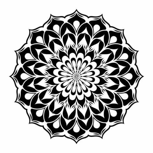 Symmetrical Petal Design in Flat Vector Minimalist Vector Mandala Design cover image.