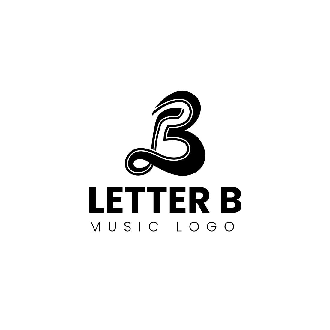 Letter B Music Logo preview image.